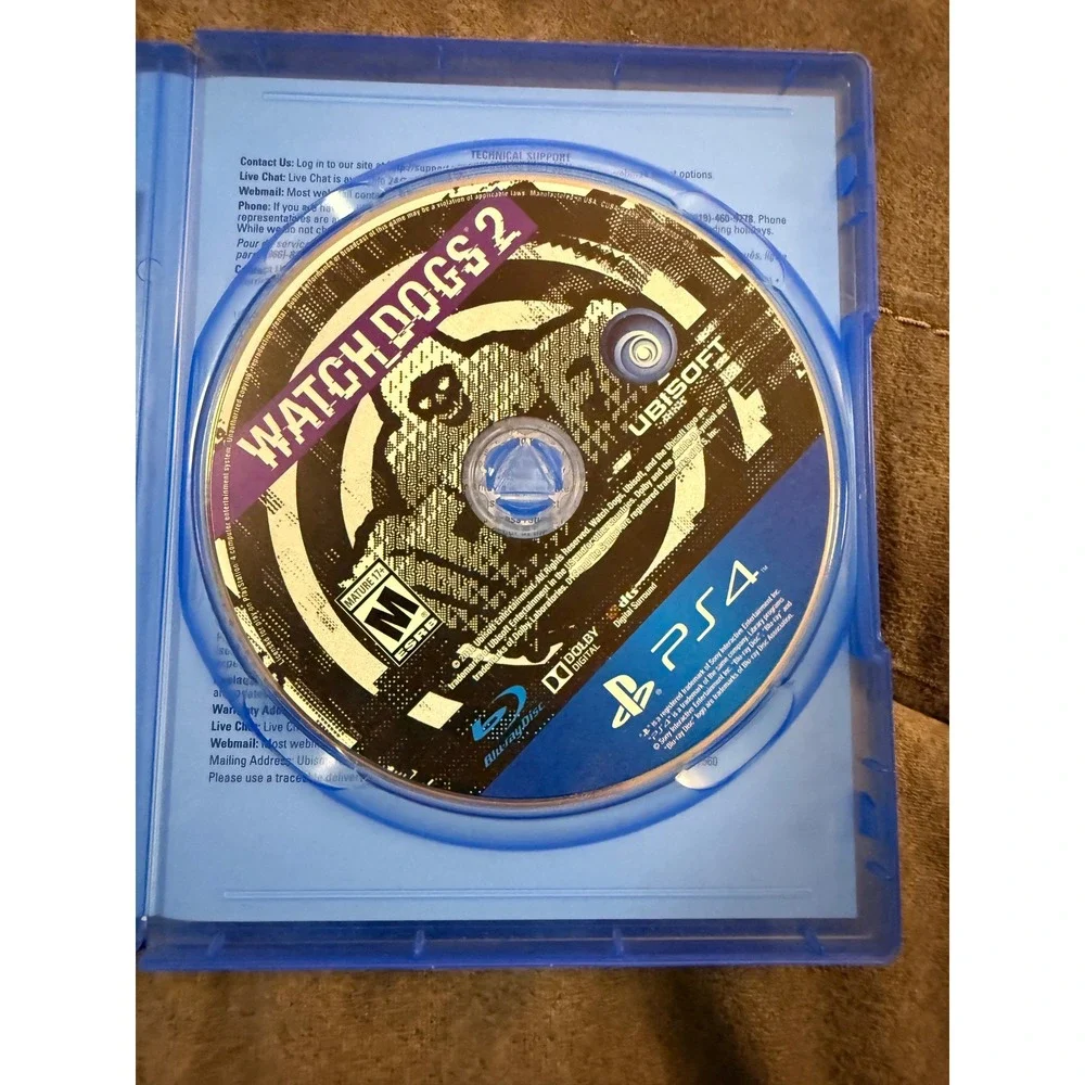 Watch Dogs 2 Sony PlayStation 4 PS4 Action Adventure Game Ubisoft 2016 Disc Case